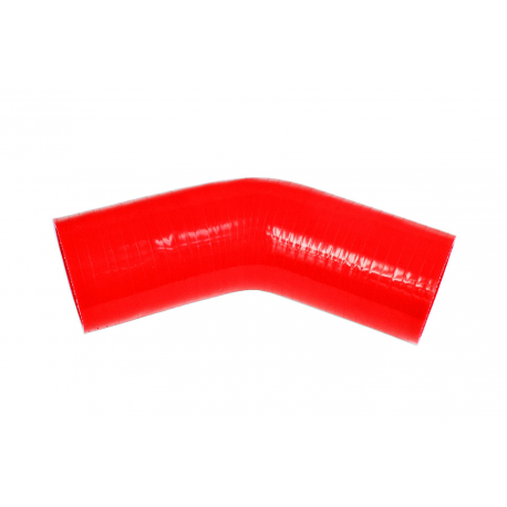 Kolanko silikonowe 45' 45mm - S czerwone